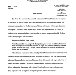 Illustration for article titled Dragged Airline Passenger David Dao Settles With United for Undisclosed Amount